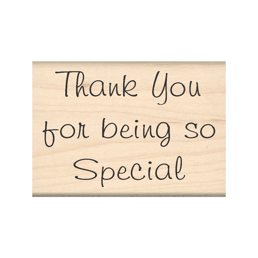 Thank You for Being so Special Rubber Stamp 1.75" x 2.5" block