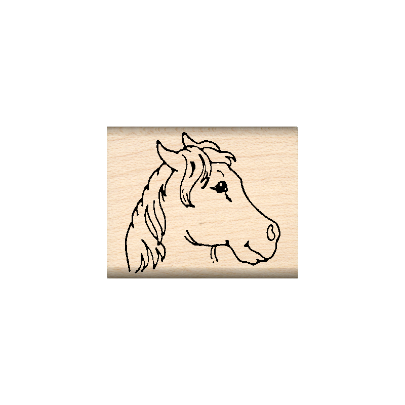 Horse Rubber Stamp 1" x 1.25" block