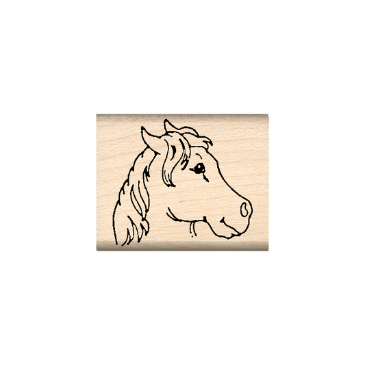 Horse Rubber Stamp 1" x 1.25" block