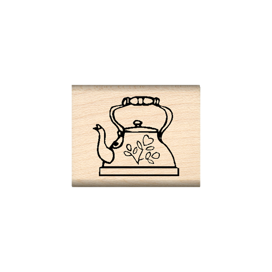Teapot Rubber Stamp 1" x 1.25" block