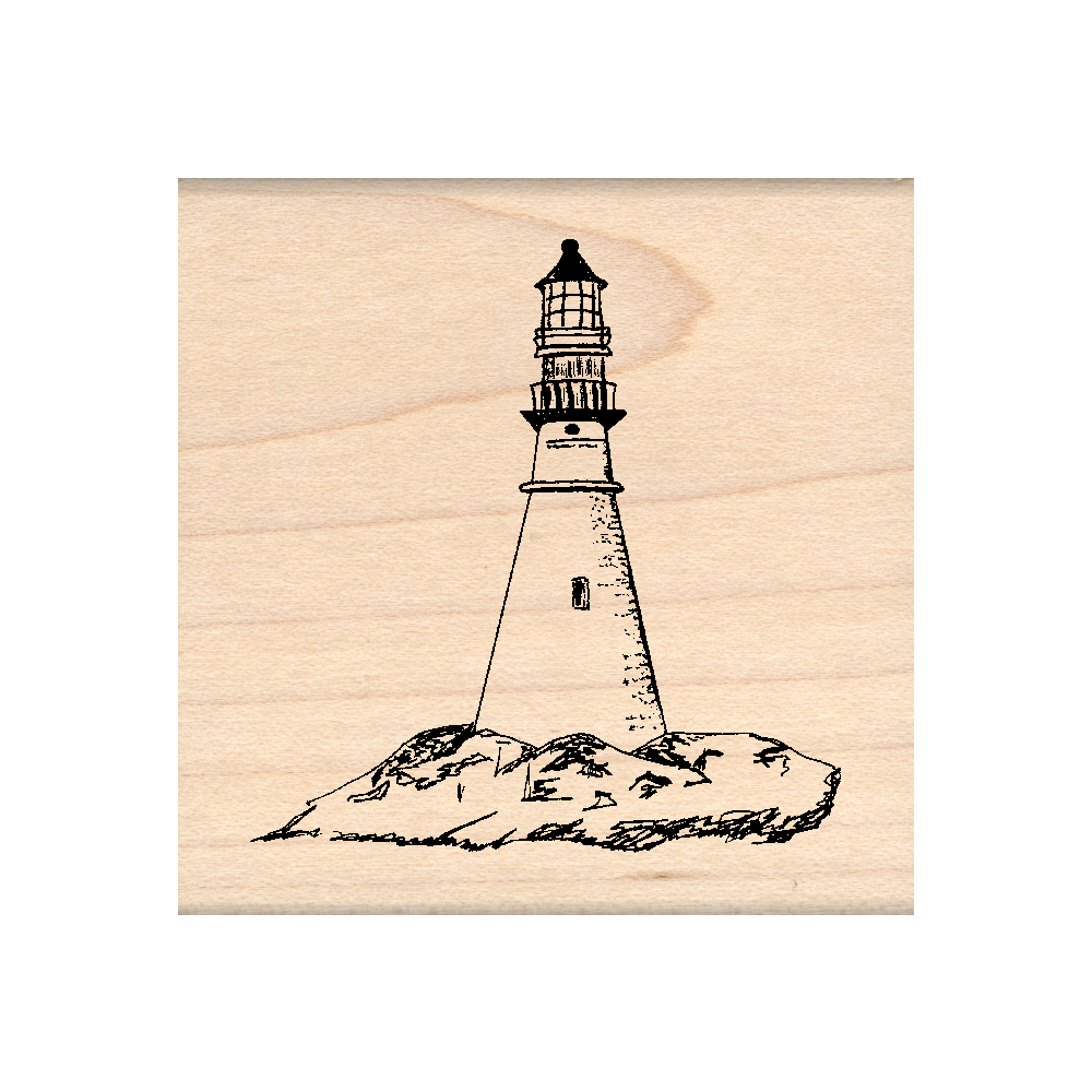 Lighthouse Rubber Stamp 2.25" x 2.25" block