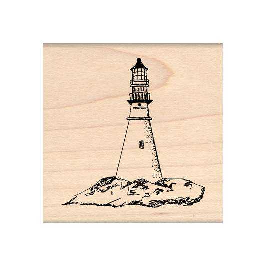 Lighthouse Rubber Stamp 2.25" x 2.25" block