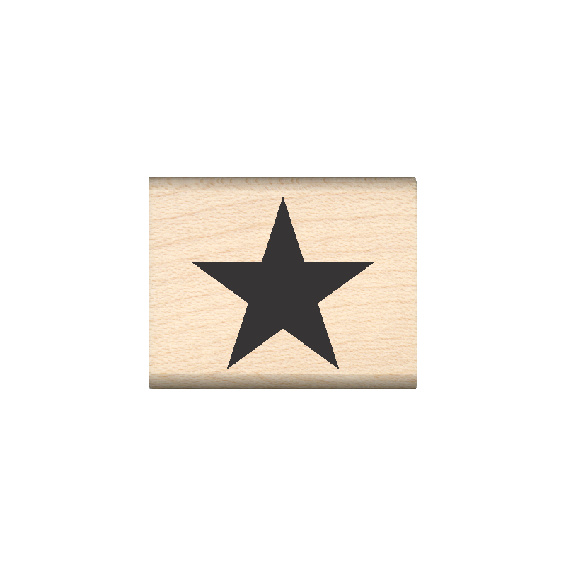 Star Rubber Stamp 1" x 1" block