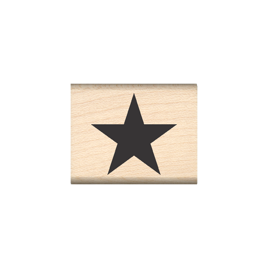Star Rubber Stamp 1" x 1" block