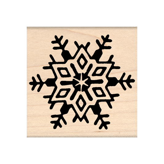 Snowflake Christmas Rubber Stamp 2.5" x 2.5" block