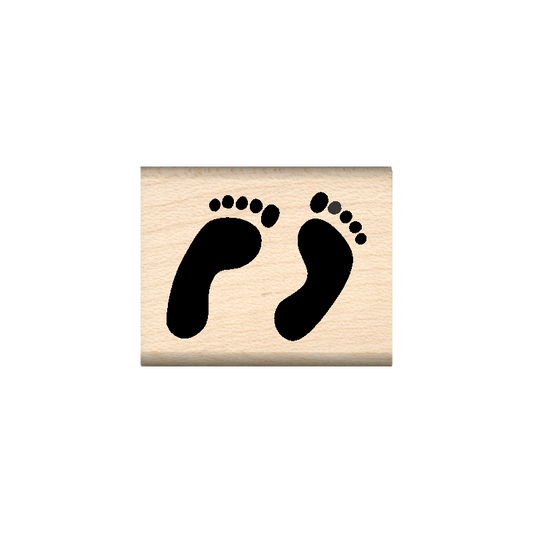 Feet Rubber Stamp 1" x 1.25" block