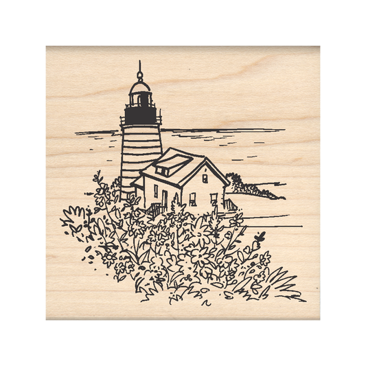 Lighthouse Rubber Stamp 2.5" x 2.5" block