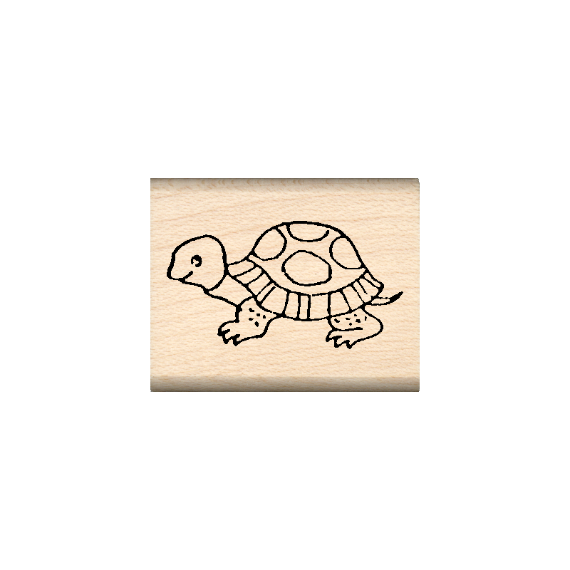 Turtle Rubber Stamp 1" x 1.25" block