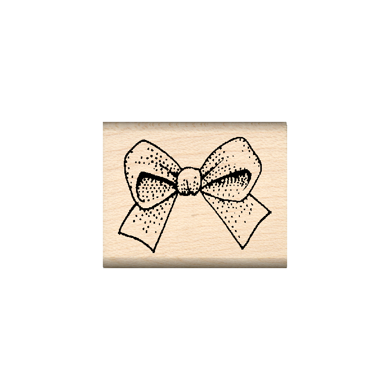 Bow Rubber Stamp 1" x 1.25" block