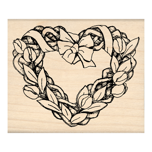 Heart Rubber Stamp 2.5" x 3" block