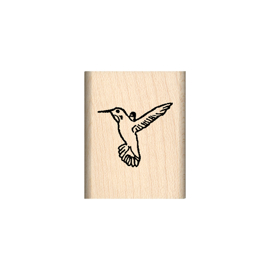 Hummingbird Rubber Stamp 1" x 1.25" block