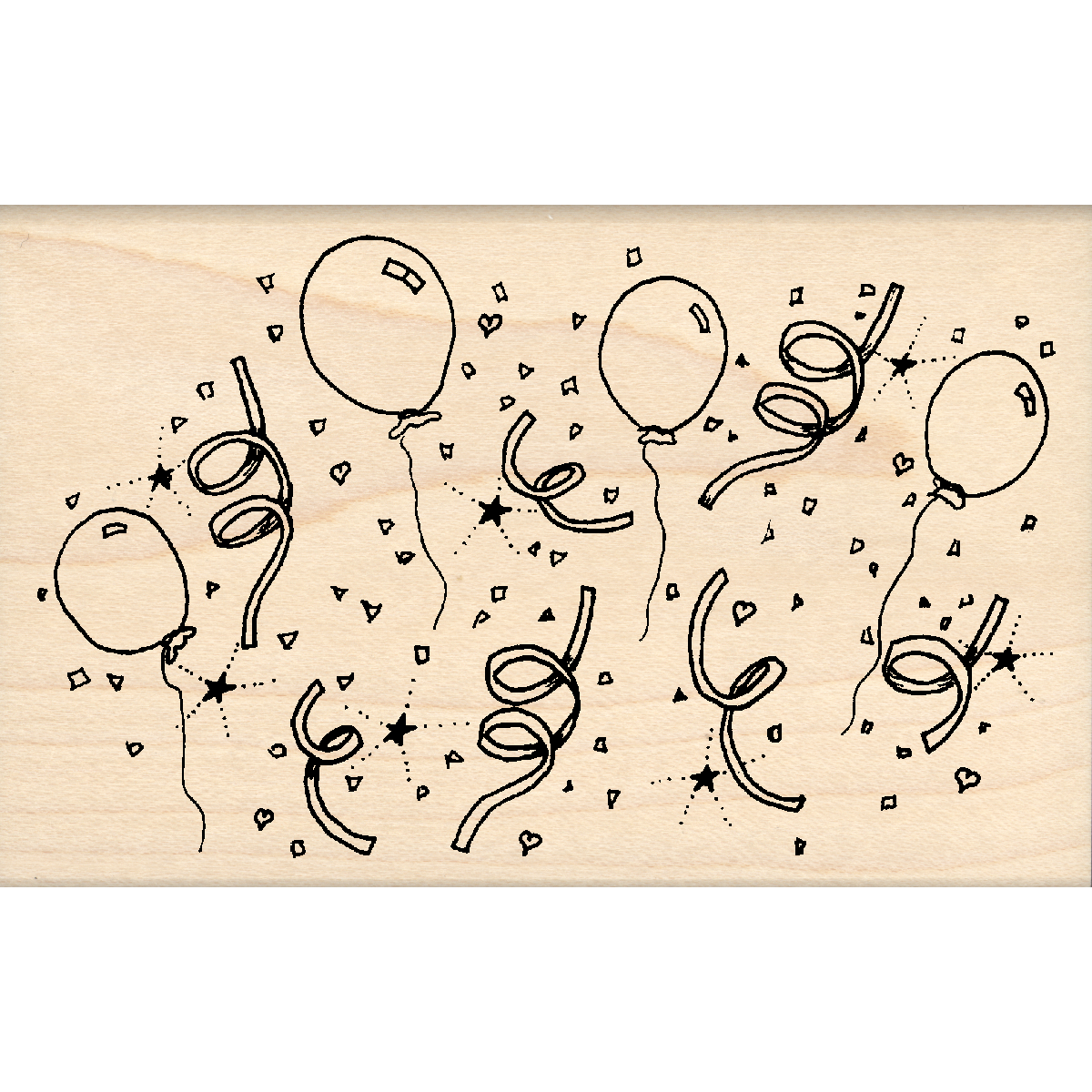 Party Background Rubber Stamp 2.5" x 4" block