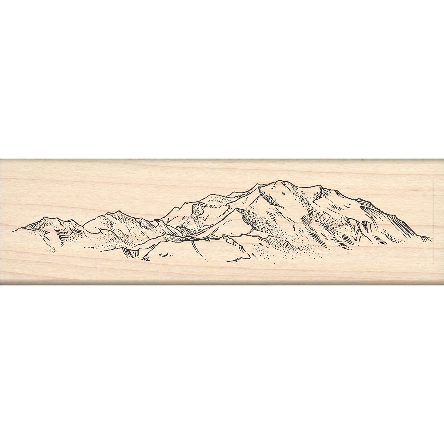 Mountain Rubber Stamp 1.5" x 5.25" block