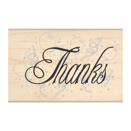 Thanks Rubber Stamp 2.25" x 3.5" block