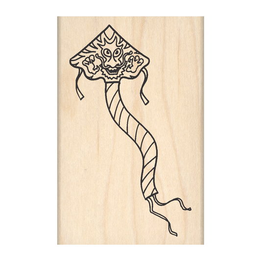 Kite Rubber Stamp 2.25" x 3.5" block