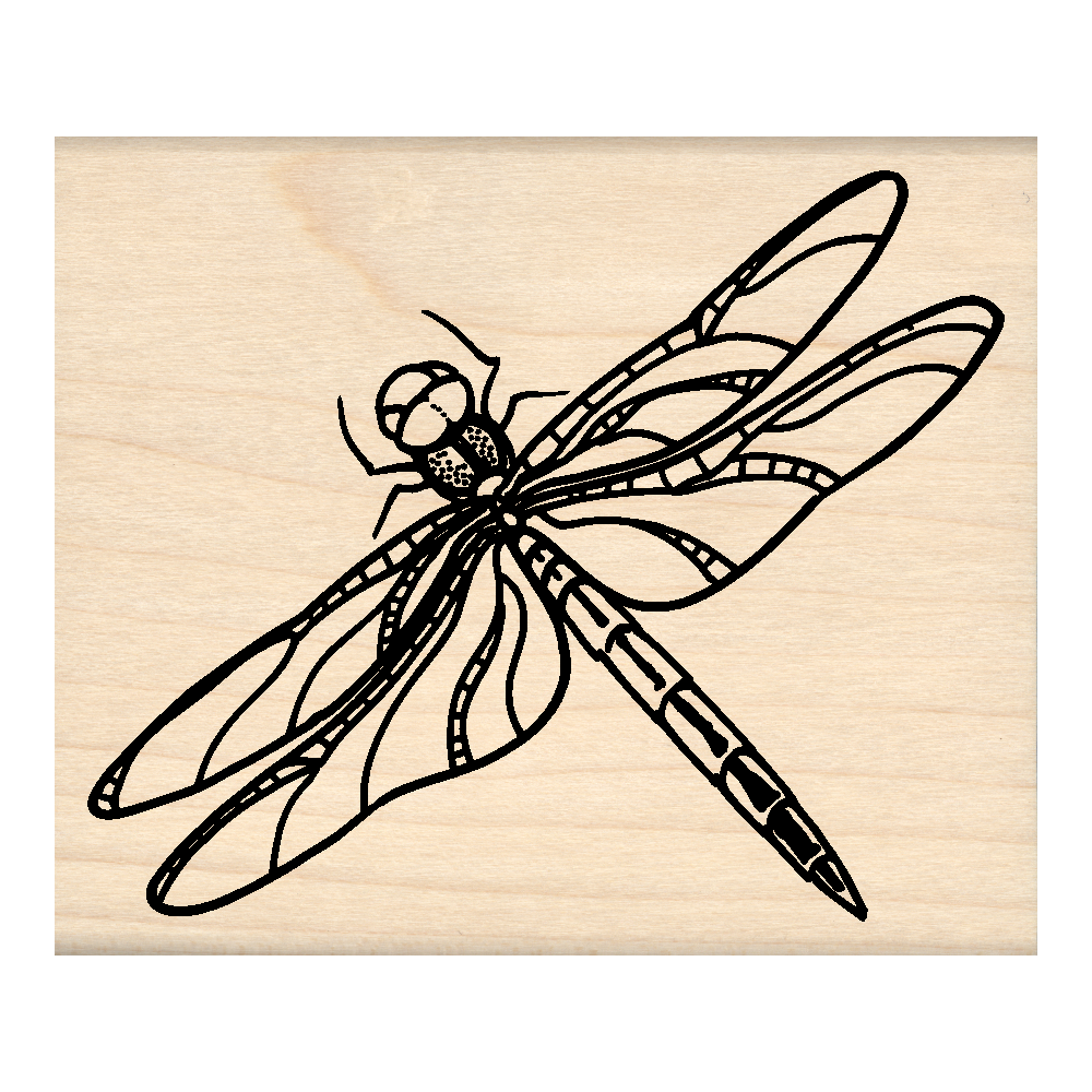 Dragonfly Rubber Stamp 2.5" x 3.25" block
