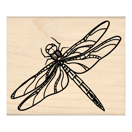 Dragonfly Rubber Stamp 2.5" x 3.25" block