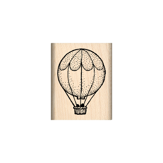 Hot Air Balloon Rubber Stamp 1" x 1.25" block