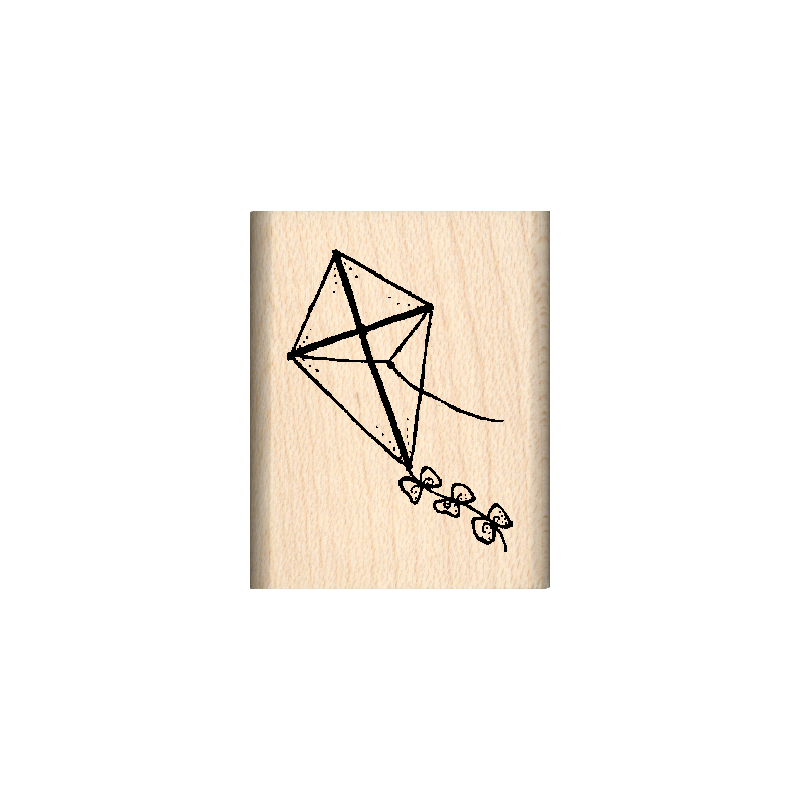 Kite Rubber Stamp 1" x 1.25" block