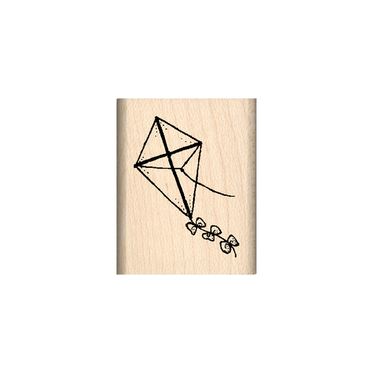 Kite Rubber Stamp 1" x 1.25" block