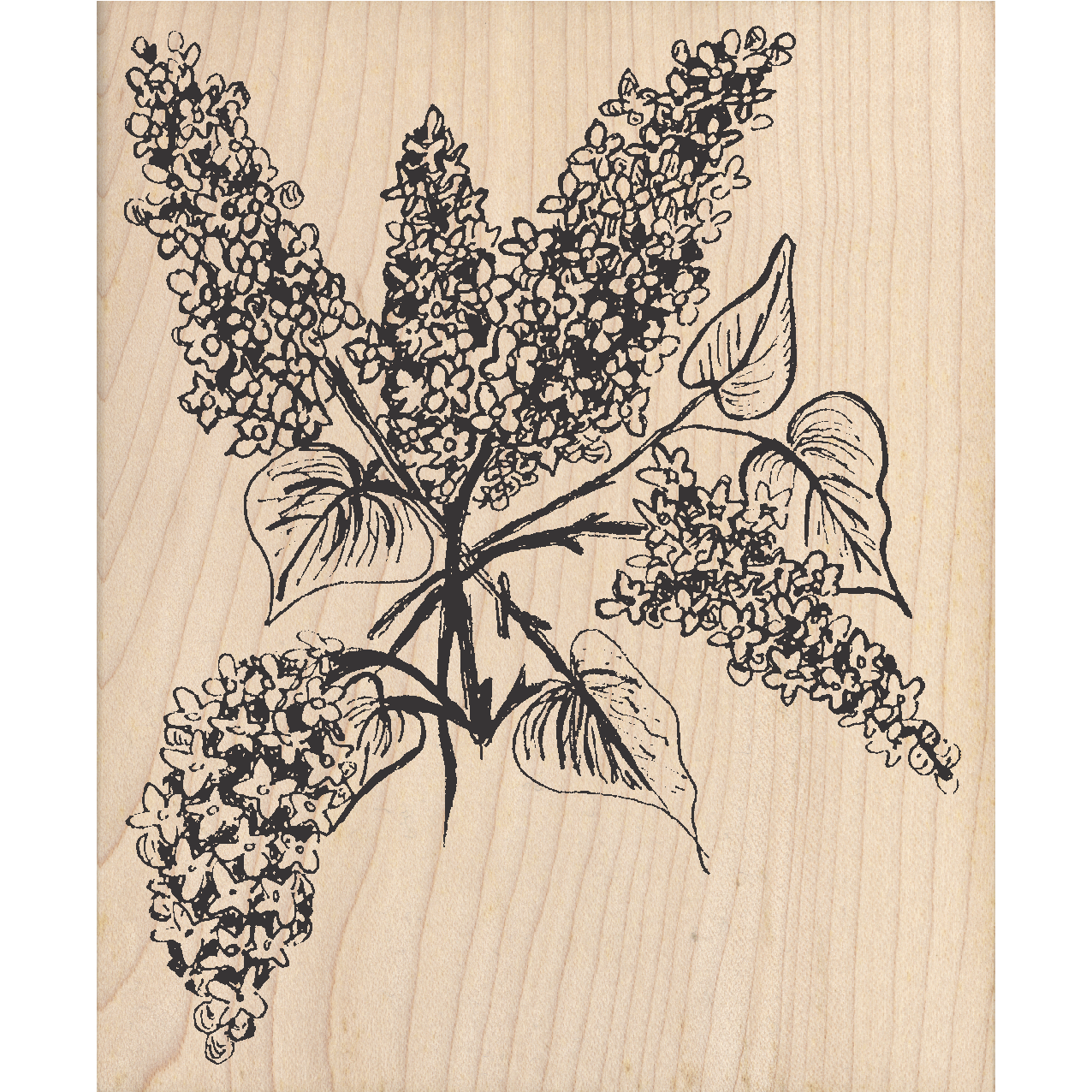 Lilac Rubber Stamp 3.5" x 4.25" block