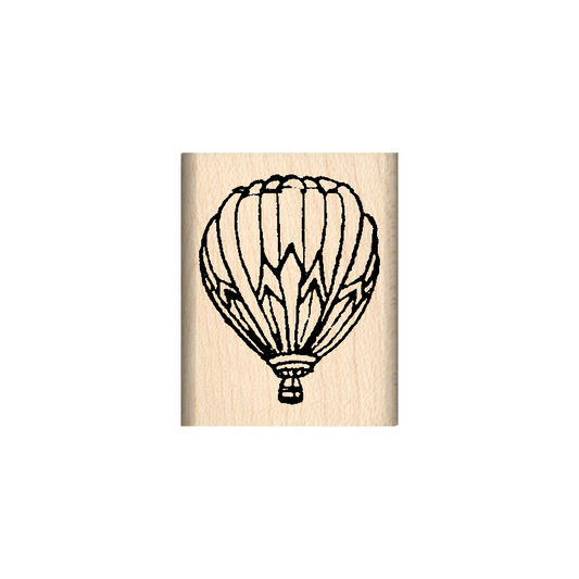 Hot Air Balloon Rubber Stamp 1" x 1.25" block