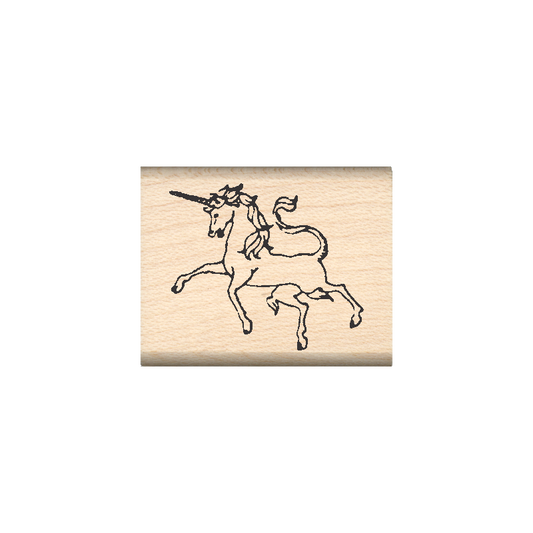 Unicorn Rubber Stamp 1" x 1.25" block