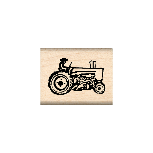 Tractor Rubber Stamp 1" x 1.25" block