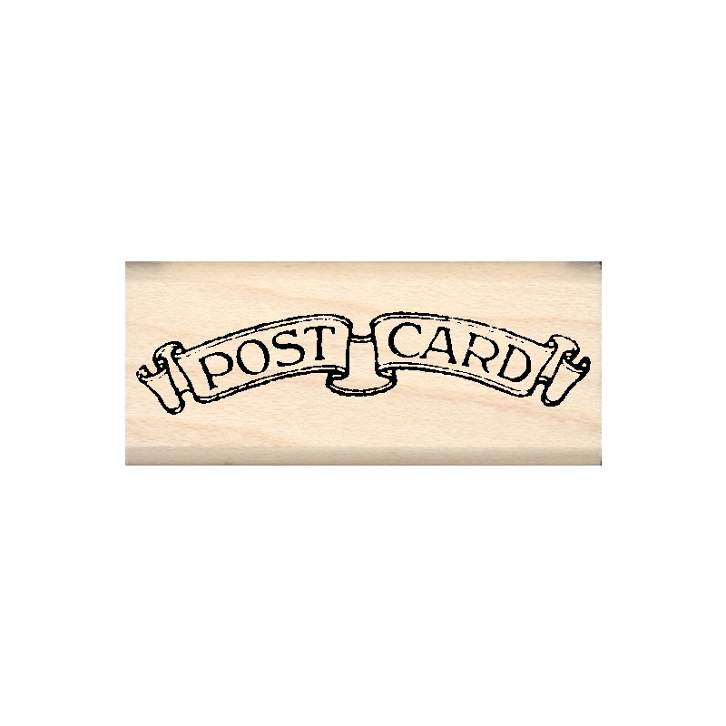 Post Card Rubber Stamp .75" x 1.75" block
