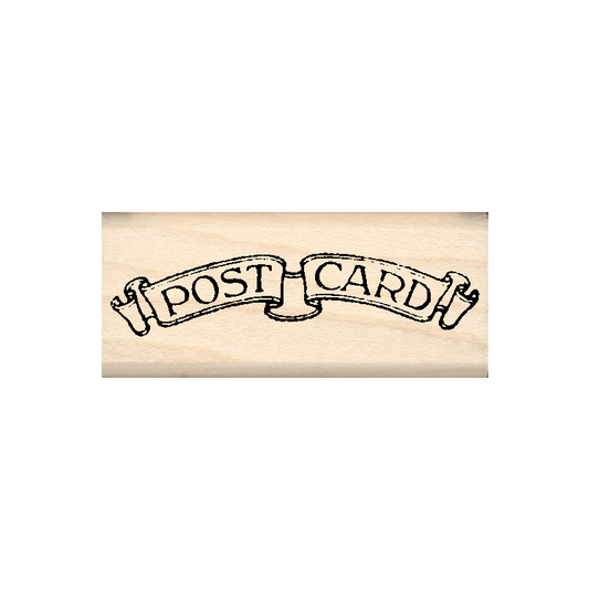 Post Card Rubber Stamp .75" x 1.75" block
