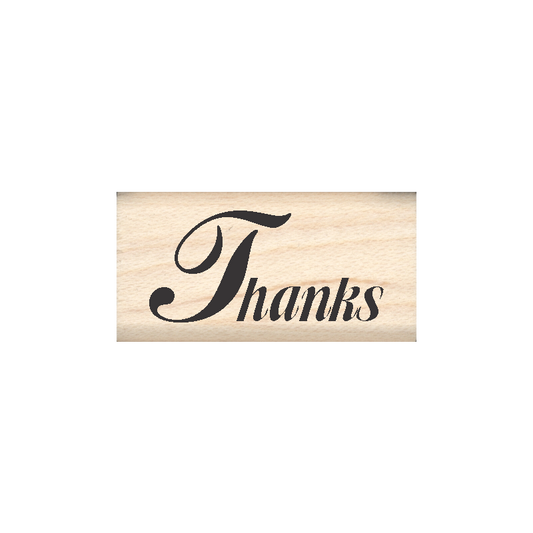 Thanks Rubber Stamp .75" x 2" block