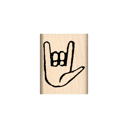 Sign Love Rubber Stamp 1" x 1.25" block