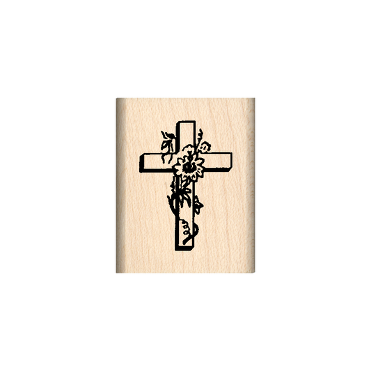 Cross Rubber Stamp 1" x 1.25" block