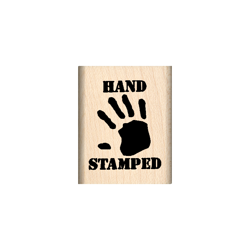 Hand Stamped Rubber Stamp 1" x 1.25" block