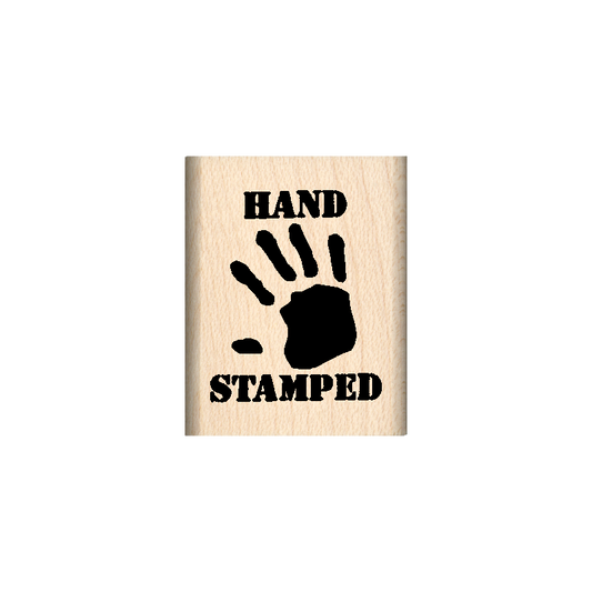 Hand Stamped Rubber Stamp 1" x 1.25" block