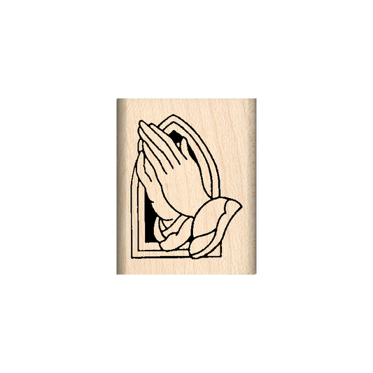 Praying Hands Rubber Stamp 1" x 1.25" block