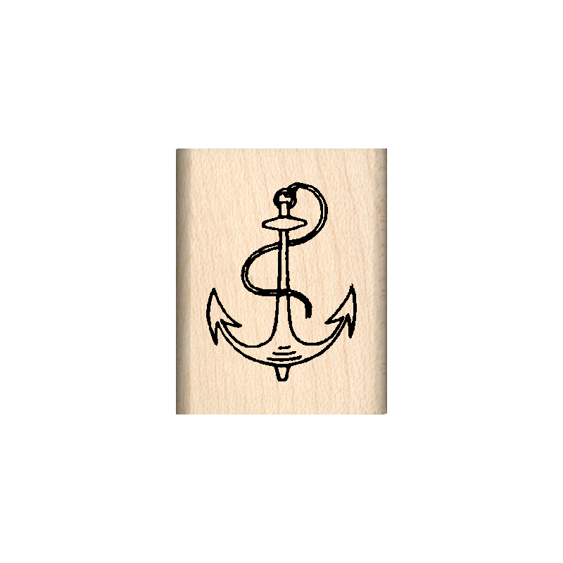 Anchor Rubber Stamp 1" x 1.25" block