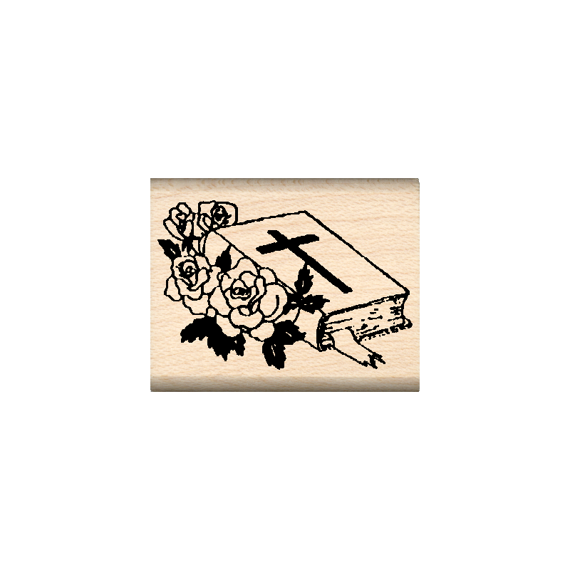 Bible Rubber Stamp 1" x 1.25" block