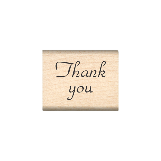 Thank You Rubber Stamp 1" x 1.25" block