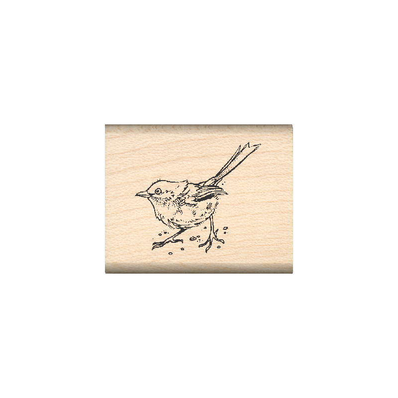 Bird Rubber Stamp 1" x 1.25" block