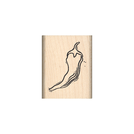 Jalepeño Rubber Stamp 1" x 1.25" block