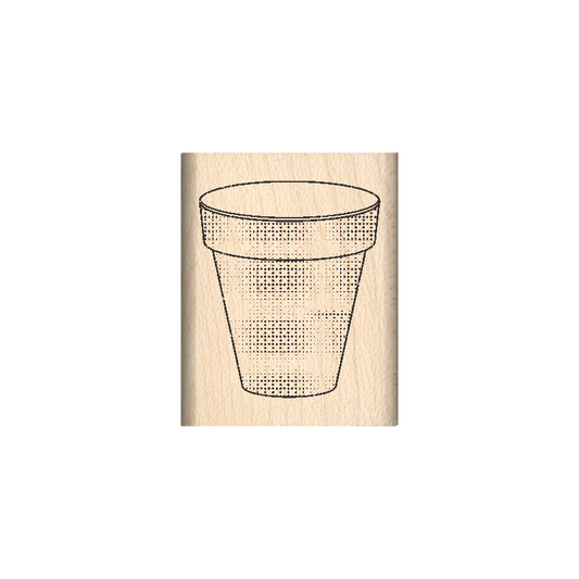 Pot Rubber Stamp 1" x 1.25" block