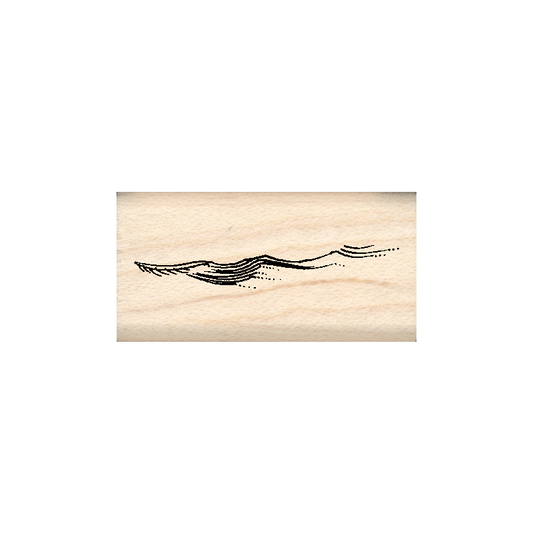 Waves Rubber Stamp .75" x 1.5" block