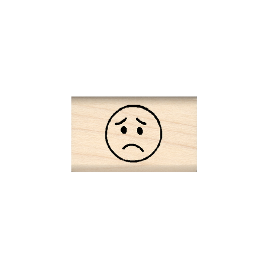 Frown Rubber Stamp .75" x 1.25" block