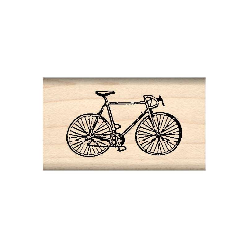Bicycle Rubber Stamp 1" x 1.75" block