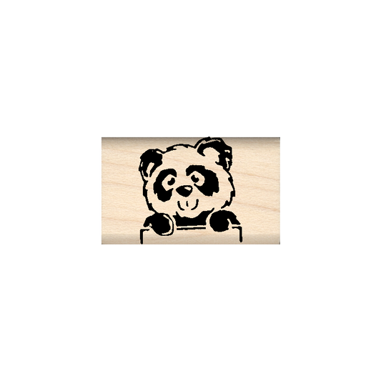 Panda Rubber Stamp .75" x 1.25" block