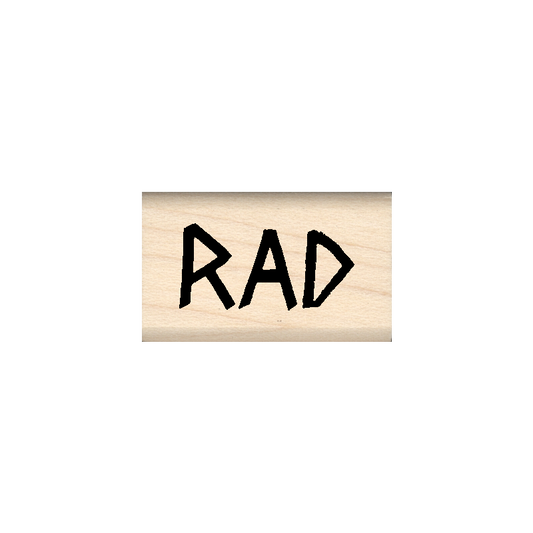 Rad Rubber Stamp .75" x 1.25" block