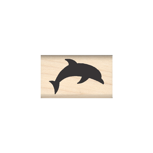 Dolphin Rubber Stamp .75" x 1.25" block