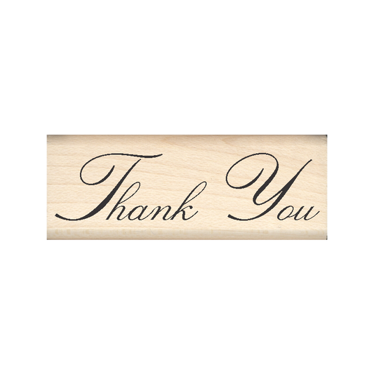 Thank You Rubber Stamp .75" x 2" block