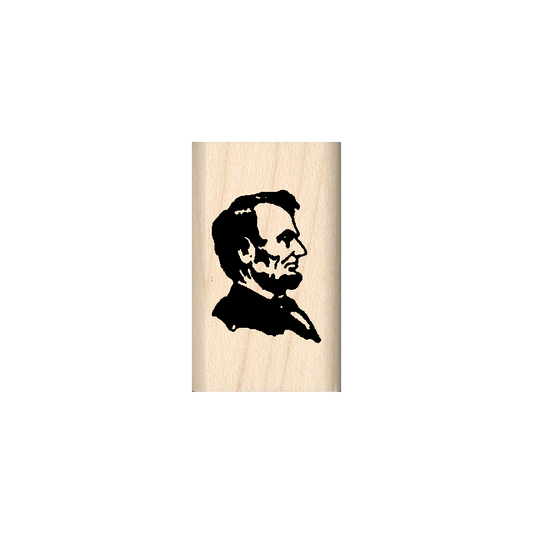 Abraham Lincoln Rubber Stamp .75" x 1.25" block